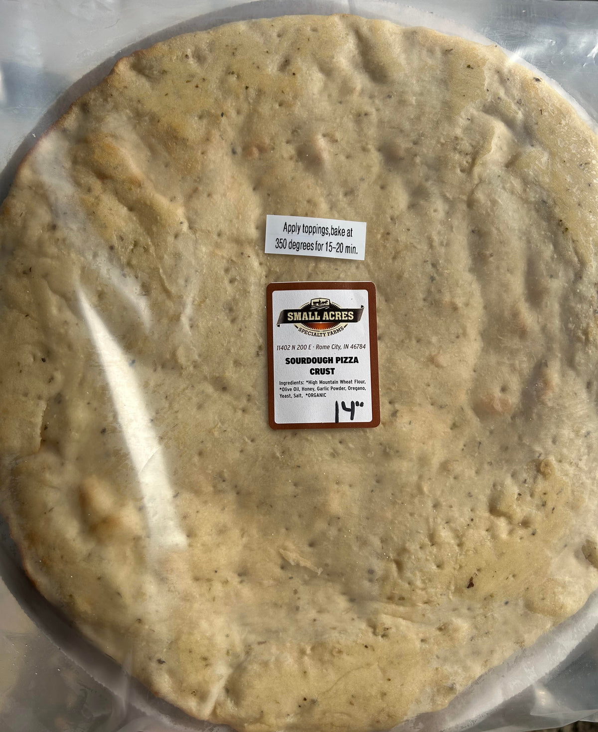 14" Sourdough Pizza Crust